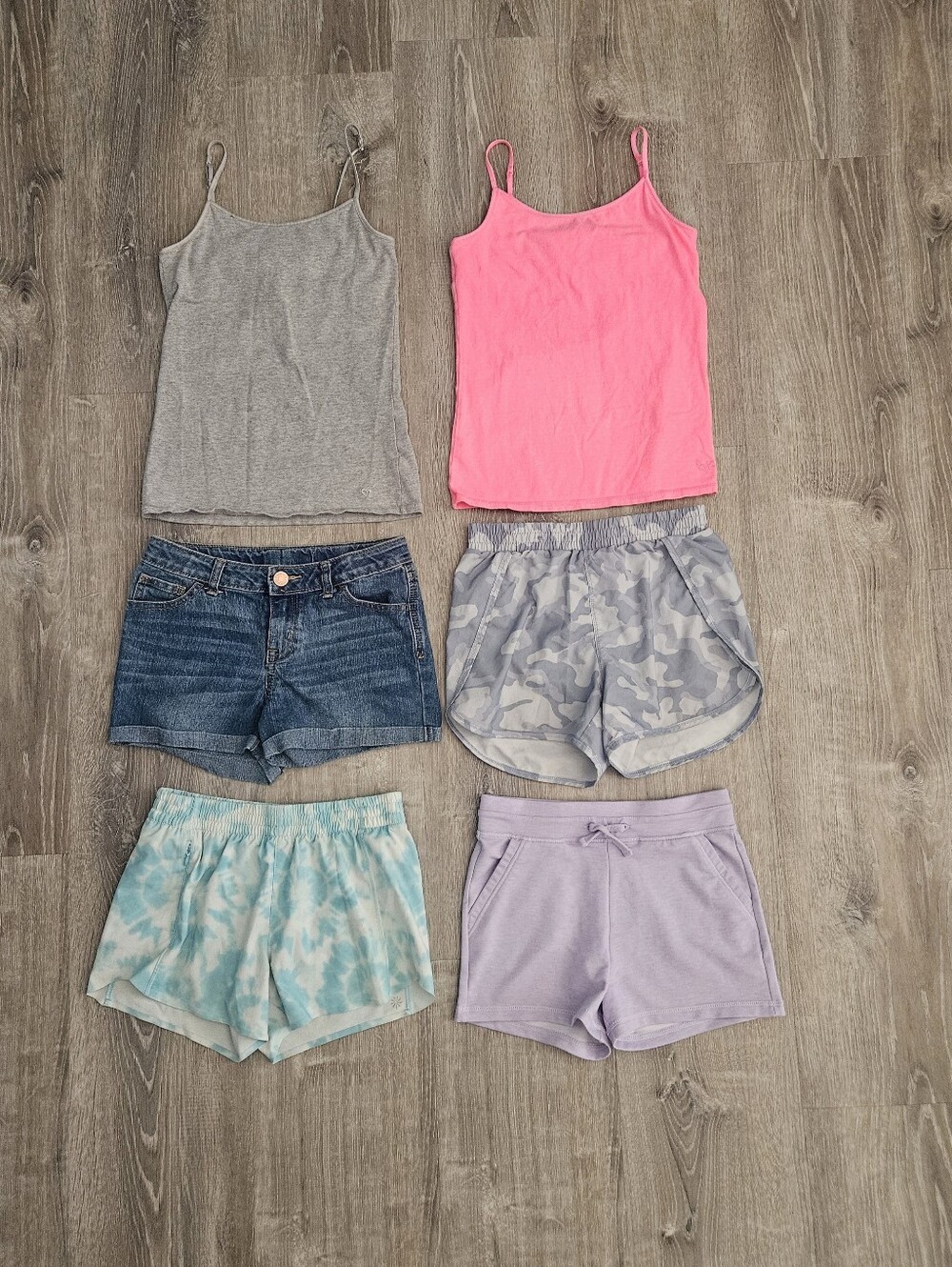Girls Lot 10/12 L Clothes Tops Shorts Back To School Activewear Camo Athletic